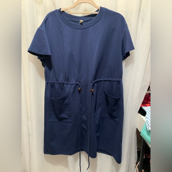 Evaless Round Neck Ruffle Sleeve Tshirt Dress - Picture 4 of 8